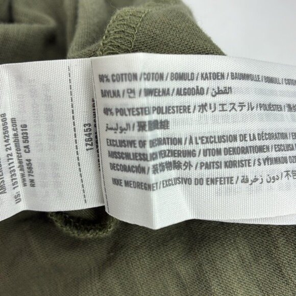 Abercrombie & Fitch Green Long Sleeve Graphic Tee Womens Size S "I Can Dig It" - Picture 8 of 8